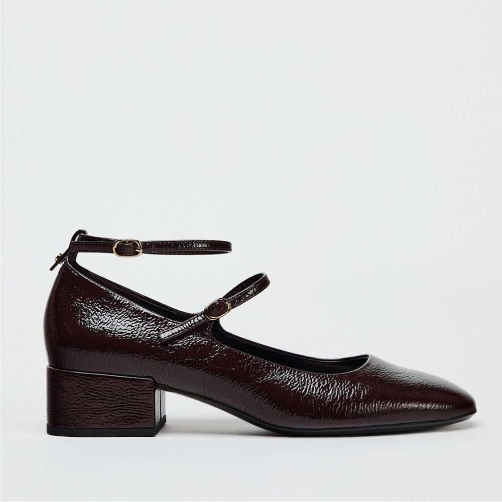 ZARA Brown Block Heel Women's Shoes